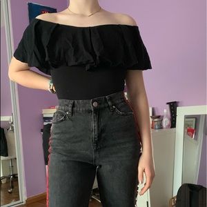 Tight black free people top